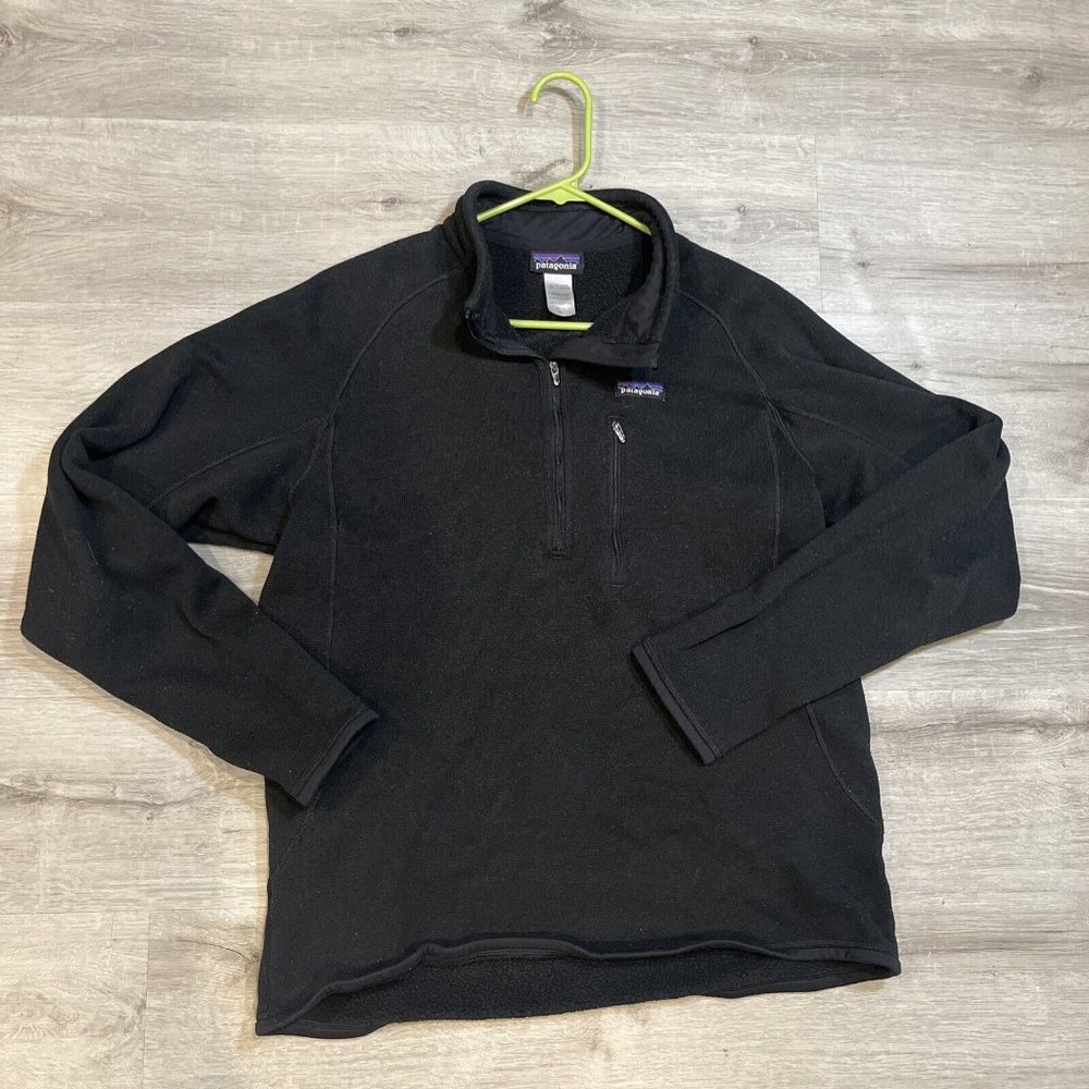 Patagonia Better Sweater Men's Black 1/4 zip pullover